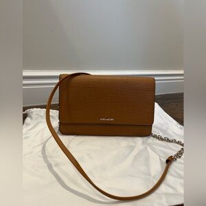 Coach Brown Leather Crossbody WOC